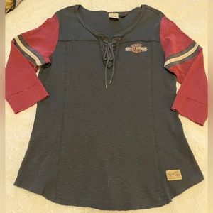 Harley Davidson 3/4 sleeve tee